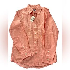 NWT The Children’s Place Boys Tango Red Button Shirt Size M (7/8)